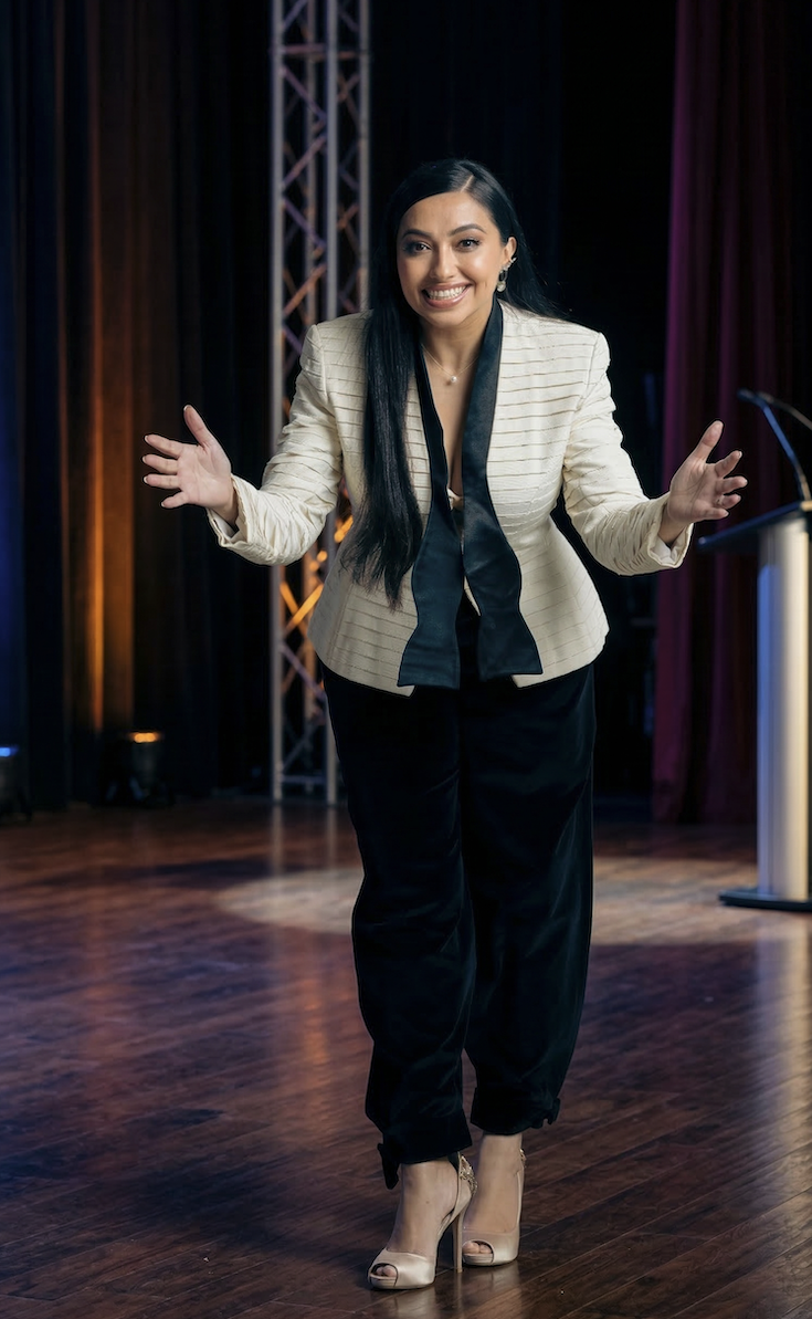 Shama Hyder on stage